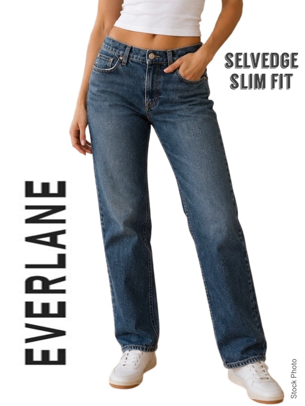 Everlane The Selvedge Slim Fit Jeans Denim Blue
Mid-Rise Organic Cotton (29)